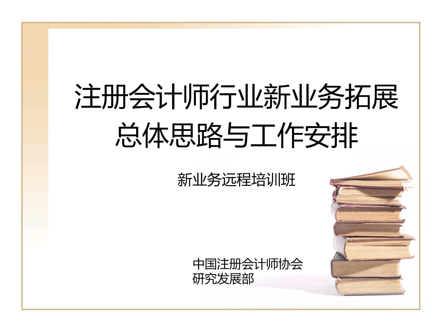 8行业新业务拓展总体思路与工作安排51340课件