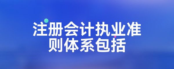 注册会计执业准则体系包括