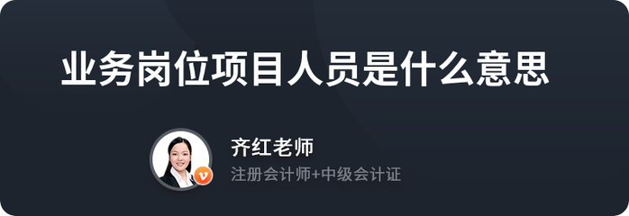 业务岗位项目人员是什么意思
